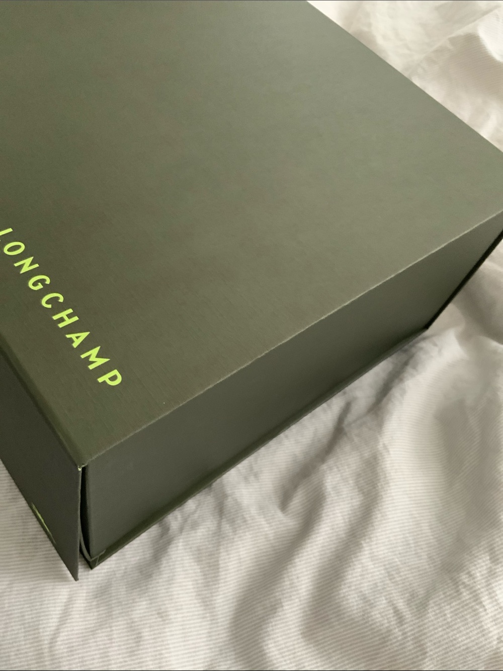 Green Longchamp gift packaging box MEDIUM/LARGE Longchamp gift packaging